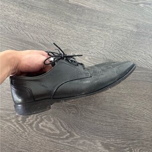 Black Harry Rosen Leather Dress Shoe